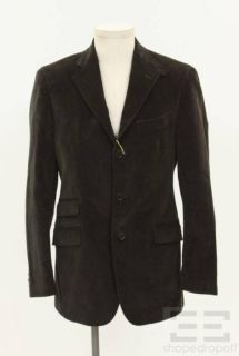 etro brown corduroy men s blazer jacket size 50 new