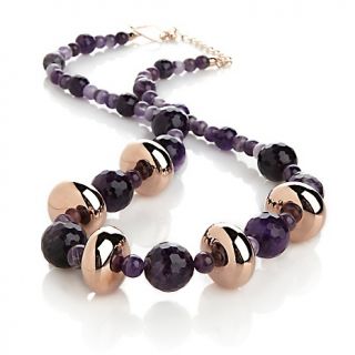 Jay King Cape Amethyst Copper 27 Beaded Necklace