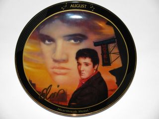 Elvis Presley August Heartbreak Hotel Collectors Plate