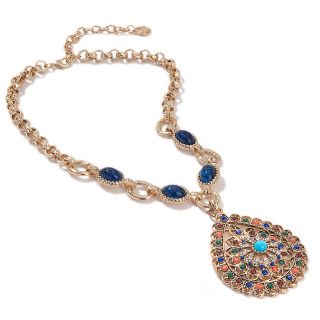 Graziano Global Getaway Multicolor Stone 18 Drop Necklace