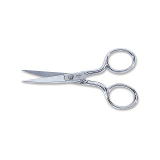 Gingher Curved Embroidery Scissors in Leather Sheath   4in