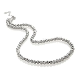Michael Anthony Jewelry® Diamond Cut Sterling Silver Bead 16 1/2 Nec