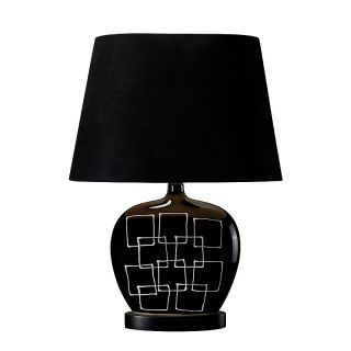 House Beautiful Marketplace 21 Capelle Gloss Black Table Lamp