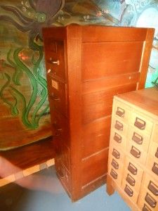Antique Yawman Erbe NY Oak File Cabinet Professional Office Furniture