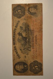  Elkton MD $5 Note April 16 1863