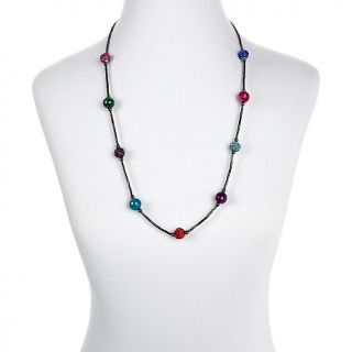  and Pavé Crystal Bead 30 Necklace