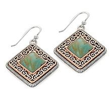 studio barse turquoise copper sterling silver earrings d