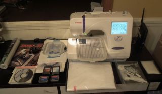 Janome 300E Embroidery Machine Used Once PC Embroidery Transfer Kit