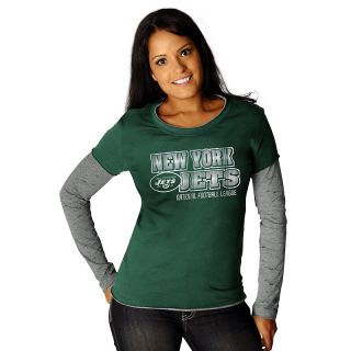 New York Jets NFL Womens Layered Long Sleeve T Shirt at