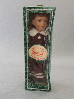 Emerald Doll Collection Red Dress Porcelain Doll
