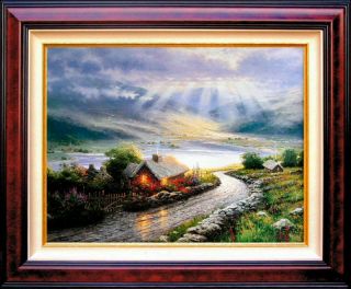 Thomas Kinkade Ireland Paintings Emerald Isle Cottage 16x20 s N