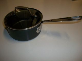  All Clad Hard Anodized Non Stick 1 Qt Sauce Pan Pot With Lid BAM