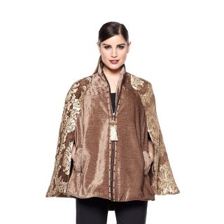 Sharif French Brocade Pyramid Studded Cape