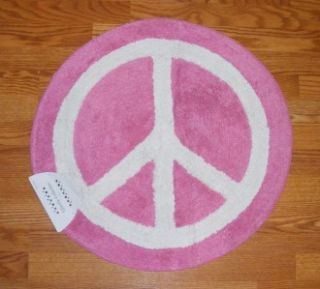  with tag, PEACE SIGN Round Bath/Accent Rug from Ellisville Collection