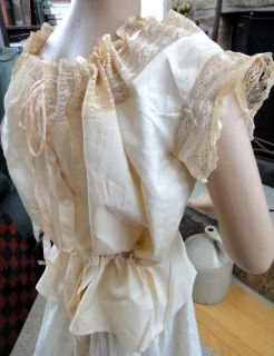 antique Victorian Womans Blouse w Lace Evalyn Bietsch★