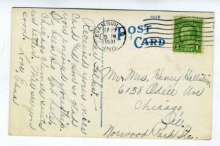 post office postcard evansville indiana 1931