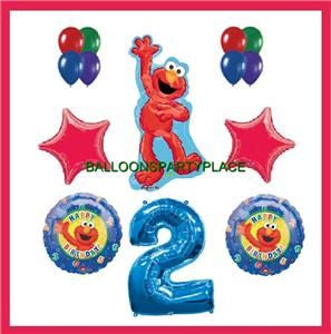 Elmo Wave Second 2nd Birthday Party Balloons Supplies Decorations
