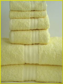 PC 100 Egyptian Cotton Bath Sheet Towel Set Yellow