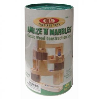 Poof Slinky Amaze N Marbles 45 piece Classic Wood Construction Set