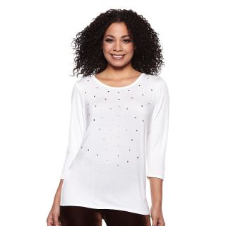 Fashion Tops Knit Tops & Tees Serena Williams 3/4 Sleeve Studded