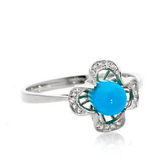 Jewelry Rings Gemstone Heritage Gems Turquoise and White Topaz