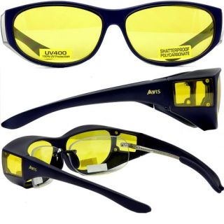New Escort Safety Glasses Fits Over Most Prescription Eyewear Yellow