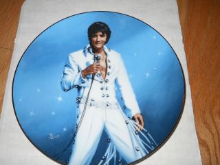 ELVIS collector plate King of Las Vegas SN 5466B 1991 with COA