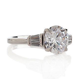 Daniel K 3.40ct Absolute™ Round and Baguette U Gallery Ring