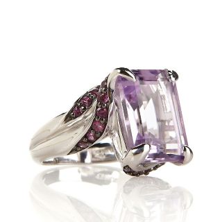 Victoria Wieck 6.4ct Amethyst and Rhodolite Sterling Silver Ring