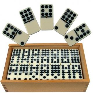 Premium Set of 55 Double Nine Dominoes with Wood Case