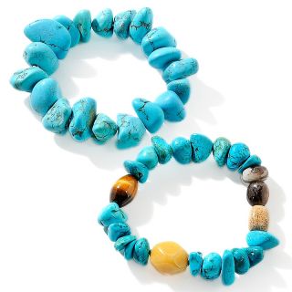  blue magnesite set of 2 stretch bracelets rating 51 $ 24 90 s h