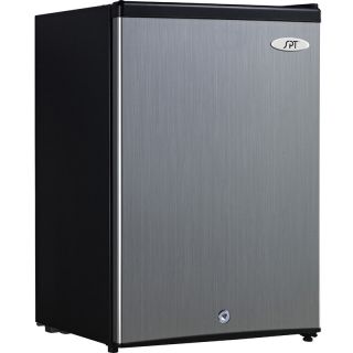 Stainless Steel Upright Freezer w Locking Reversible Door Compact 0°F