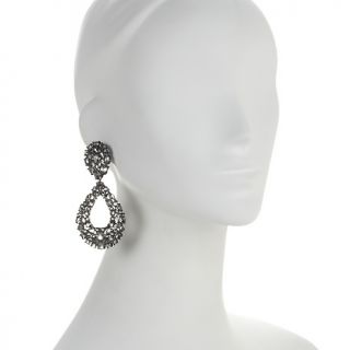 Joan Boyce Too Glamorous for Words CZ Clip On Drop Earrings