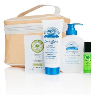 Perlier 3 piece Hand Care Kit with Cosmetic Bag   Double Latte