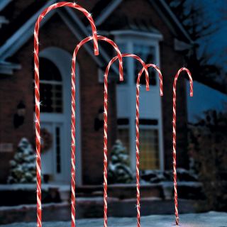  Outdoor Décor Improvements Set of 3 Candy Cane Lights   60