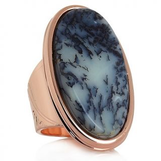 Jewelry Rings Gemstone Jay King Oval Moss Opal Engraved Copper