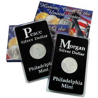1921 Morgan Silver Dollar, 1922 Peace Silver Dollar Set