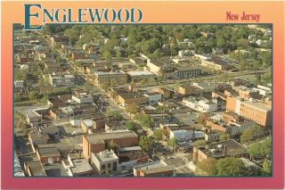 Aerial View of Englewood, New Jersey, c1980s, Palisade Avenue