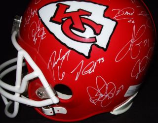 2012 Kansas City Chiefs Team Signed Helmet Proof Cassel Bowe Berry Poe