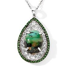 heritage gems plume and tsavorite pendant w 18 chain $ 55 93