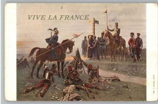 Old Postcard Eugene Chaperon Painting Vive La France