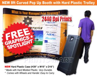  Pop Up Banner Stand Kiosk Exhibition Stand Display Free Prints