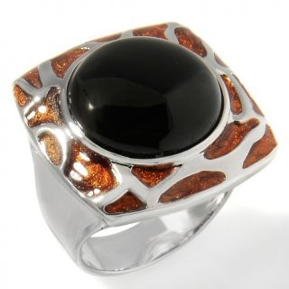 Silver Destinations Silver Destinations Giraffe Print Agate and Enamel