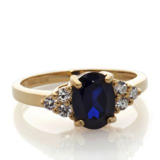 Absolute Oval Sapphire with Pavé Sides Ring   1.78ct