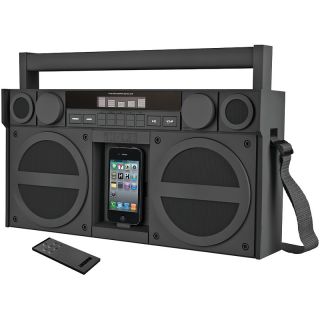 iHome iP4GZC iPhone®/iPod® Portable FM Stereo Boom Box   Gray
