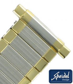 16 21mm Mens Two Tone Gold GP Expansion Watch Band Reg Speidel
