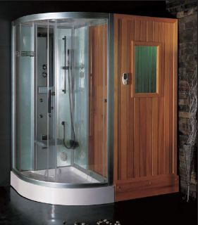 Ariel Platinum Steam Shower Enclosures Dry Sauna Combo Unit DS205