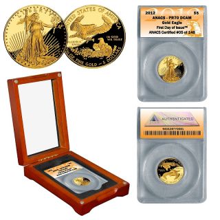 Coin Collector 2012 ANACS PR70 FDOI LE of 148 $5 Gold Eagle Coin