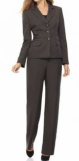 Evan Picone Chocolate Stripe Pant Suit Sz 16 $200