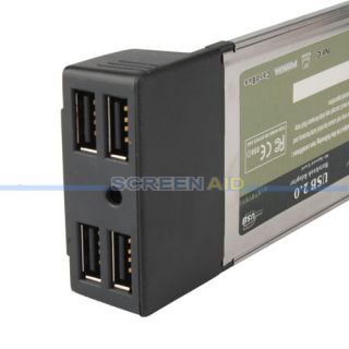 Laptop 4 Port 1394 6 Pin Firewire PCMCIA CardBus Adapter